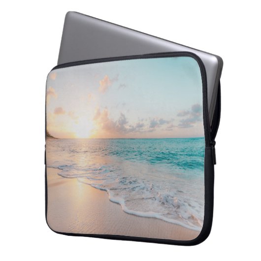Küste während der goldenen Stunde Laptopschutzhülle (Vorderseite Links)
