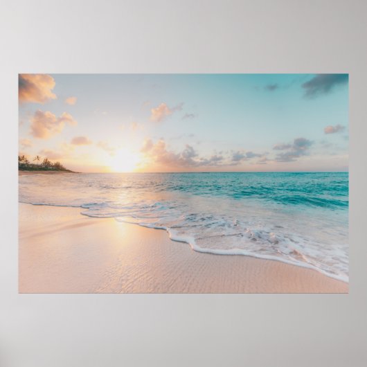 Küste während der goldenen Stunde Poster (Vorne)