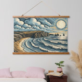 Küste Wandteppich Mit Holzrahmen (Schlafzimmer)