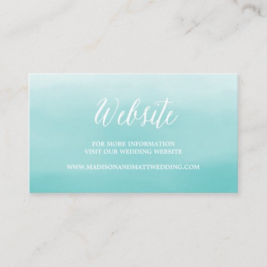 Küste | Website-Karte für Hochzeiten Begleitkarte (Vorderseite)