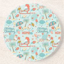 Küste, Weihnachten am Strand, Santa, Palmen