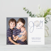 Küste Weihnachten Joy Seashell Holiday Foto (Stehend Vorderseite)