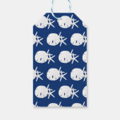 Küste Weihnachten Navy Blue Geschenkanhänger (Rückseite)