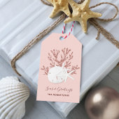 Küste Weihnachten Rose Gold Pink Geschenkanhänger