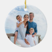 Küste Weihnachten Starfish Foto Keramik Ornament (Hinten)