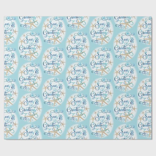 Küste WeihnachtsSEE & GREETINGS Geschenkpapier (Flach)