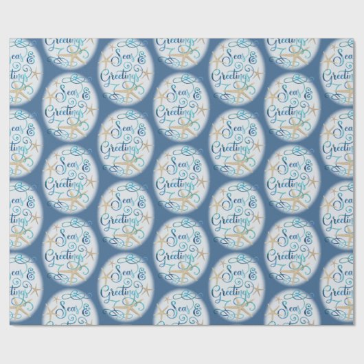 Küste WeihnachtsSEE & GREETINGS Geschenkpapier (Flach)