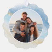 Küste Weihnachtssee Schildkröten Foto Ornament Karte (Rückseite)