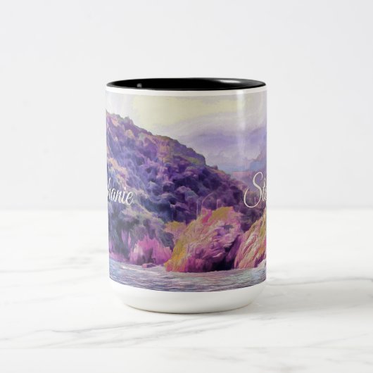 Küste Yelapa bis Puerto 1620 Zweifarbige Tasse (Mittel)