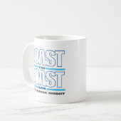 Küste, zum von morgens die Küste entlangzufahren Kaffeetasse (Vorderseite Links)