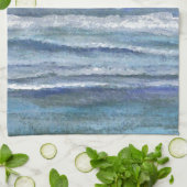 Küsten-Ansicht-Ozean-Kunst Geschirrtuch (Gefaltet)