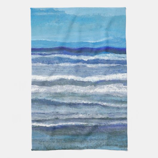 Küsten-Ansicht-Ozean-Kunst Geschirrtuch (Vertikal)