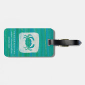 Küsten| Aqua-Krabbe Gepäckanhänger (Rückseite horizontal)