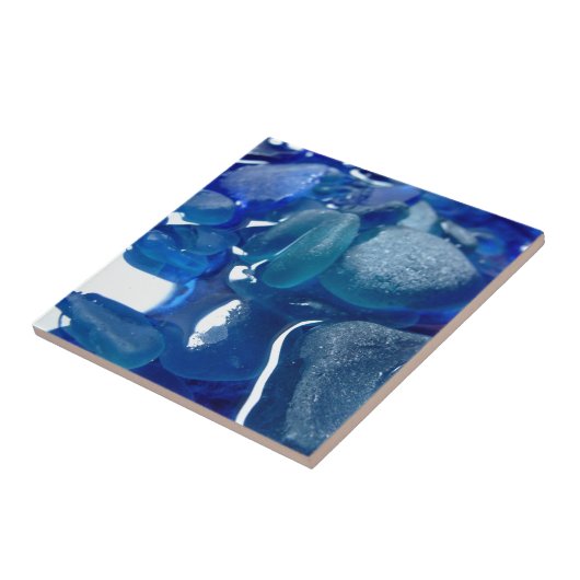 Küsten-blaues Seeglas Fliese (Seite)