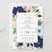 Küsten-botanische Hochzeit Einladung (Vorderseite)