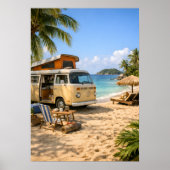 Küsten-Camper-Fluchtposter Poster (Vorne)