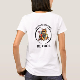 Küsten-Cartoon verkleidete Katze – Bleib cool T-Shirt