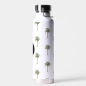 Küsten-Chic-Palmenbaum-Monogramm Trinkflasche (Links)