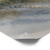 Küsten-Gras-Strandposter | Blauer Horizont  Poster (Ecke)
