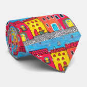 Küsten-Landhäuser Krawatte (Gerollt)