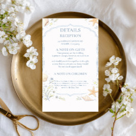 Küsten-Meeresschmuck-Blumen-Reaktion RSVP Karte