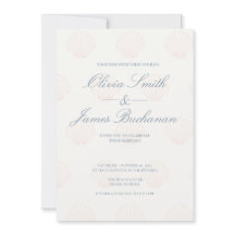 Küsten-Minimalistische-Muschel-Hochzeitseinladung