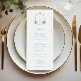 Küsten-Monogramm-Wappen-Hochzeit Menükarte