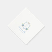 Küsten-Monogramm-Wappen-Hochzeit Serviette (Ecke)