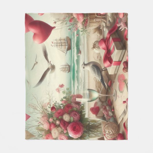 Küsten-/Nautikaltag Fleecedecke (Vorderseite)