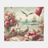 Küsten-/Nautikaltag Fleecedecke (Vorderseite (Horizontal))