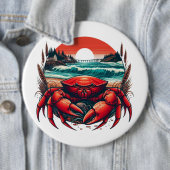 Küsten-/nautische Maine-Krabbe Button (Beispiel)