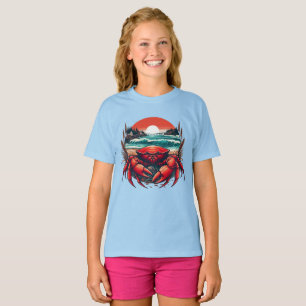 Küsten-/nautische Maine-Krabbe T-Shirt