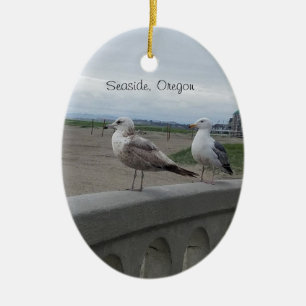 Küsten-Oregon-Seemöwen auf der Keramikornament
