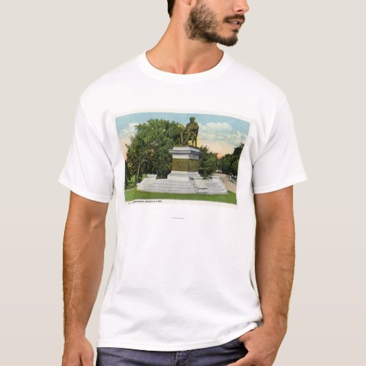 Küsten-Park-Ansicht des Monuments P T Barnum T-Shirt (Vorderseite)
