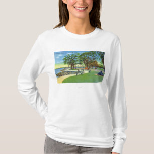 Küsten-Park-Ansicht des Uferdamm-Wegs T-Shirt