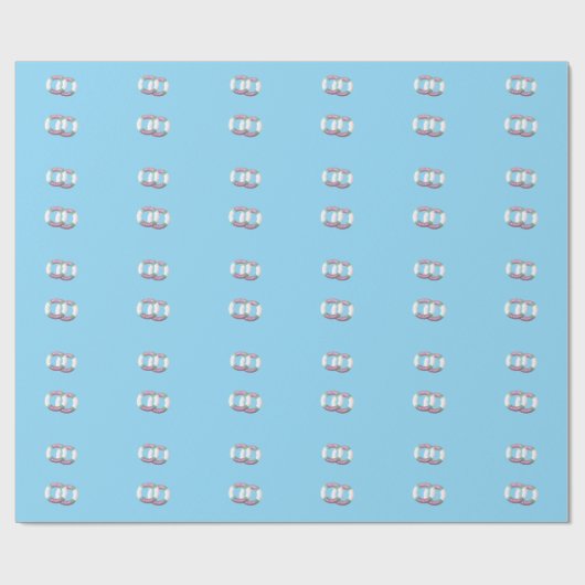 Küsten-Rettungsring-Papier Geschenkpapier (Flach)