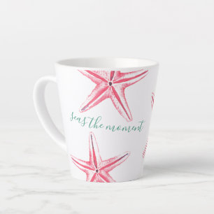 Küsten-Rosea-Seestern-Aquarell-Kunst Milchtasse