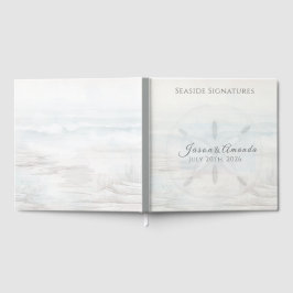 Küsten-Sand-Dollar-Hochzeit-Signaturbuch Gästebuch