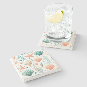 Küsten-Schalen-Kunst Steinuntersetzer