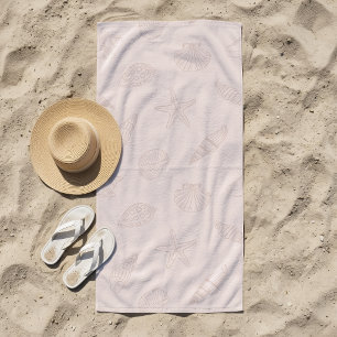 Küsten-Schatz Muschelrosa Strandtuch