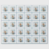 Küsten-Segelboot-Kunst • Maritimes Geschenkpapier  (Flach)