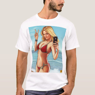 Küsten-Selfie-Babe T-Shirt