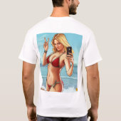 Küsten-Selfie-Babe T-Shirt (Rückseite)