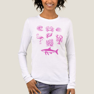 Küsten-Sommer-Briefmarkensammlung in Pastellfarben Tri-Blend Shirt