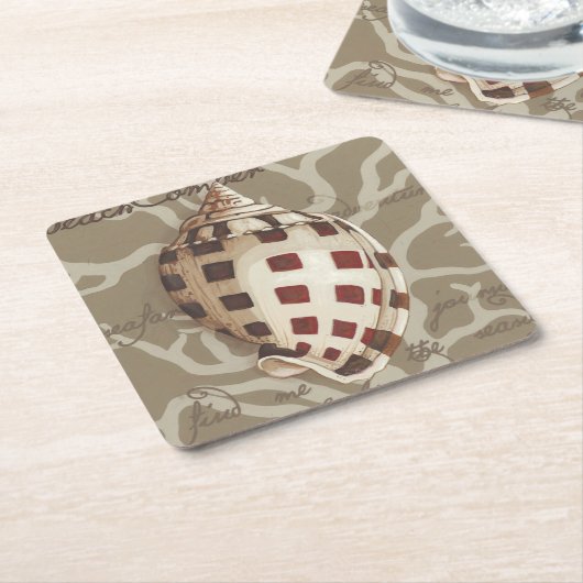 Küsten-Sonett I Rechteckiger Pappuntersetzer (angewinkelt)