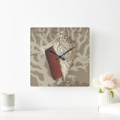 Küsten-Sonett IV Quadratische Wanduhr (Zuhause)