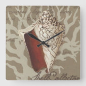 Küsten-Sonett IV Quadratische Wanduhr (Vorderseite)