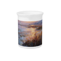 Küsten-Sonnenuntergangs-Leuchtturm-Tasse