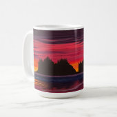 Küsten-Sonnenuntergangs-Tasse Kaffeetasse (Vorderseite Links)
