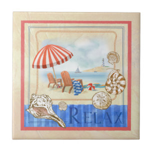 Küsten-Strand-Szenen-Kunst-Fliese Fliese